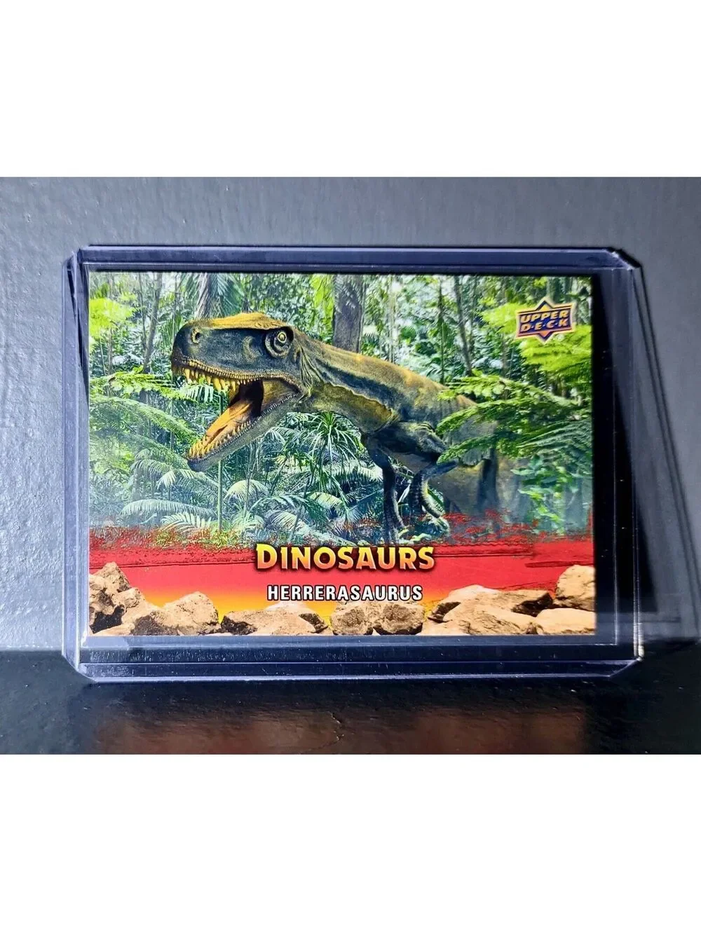 2015 Upper Deck Dinosaurs Herrerasaurus Extinction Red Parallel #73 Card